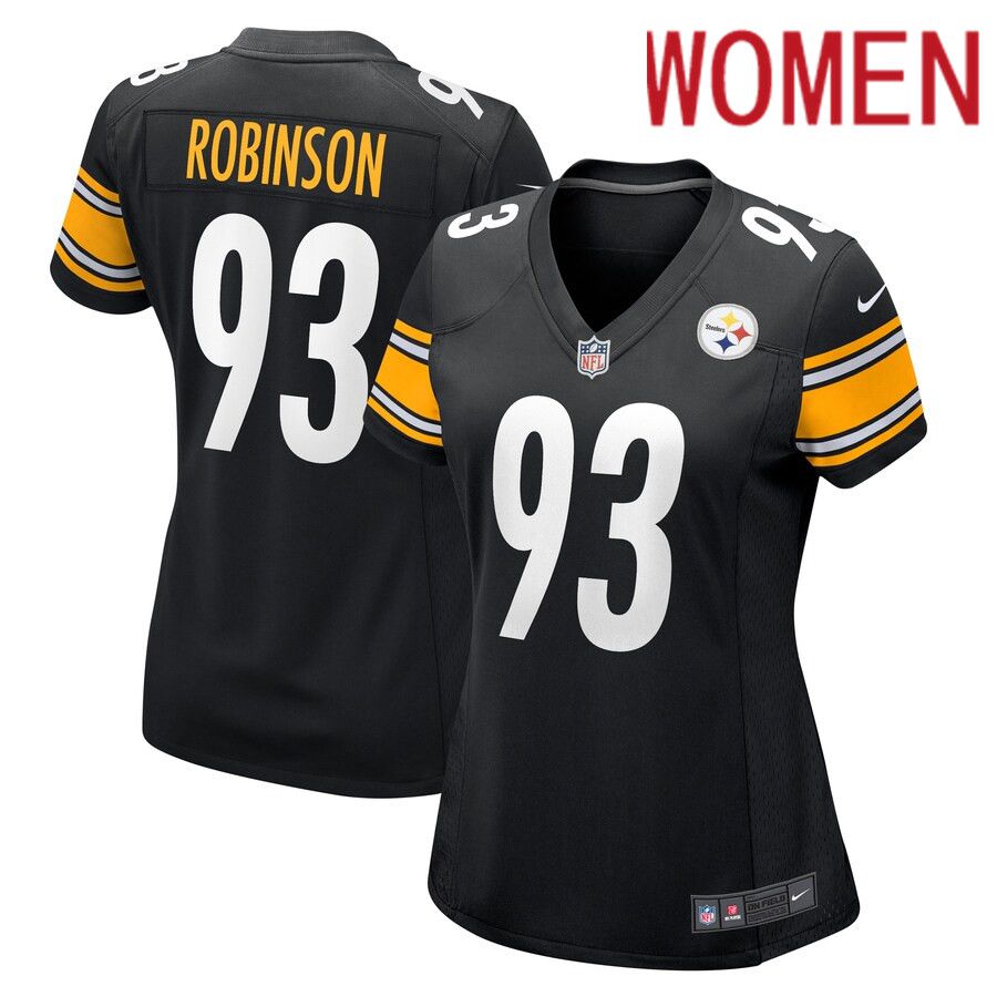 Women Pittsburgh Steelers #93 Mark Robinson Nike Black Game Player NFL Jersey